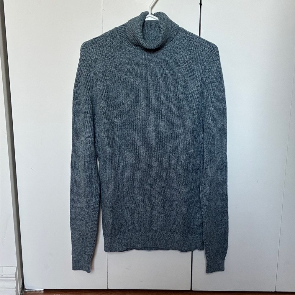 Men's Teal Turtleneck Sweater